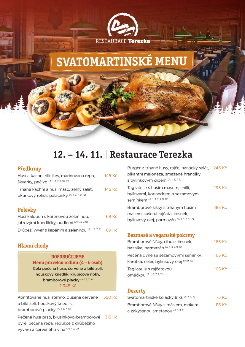 TEREZKA A4 Svatomartinske menu