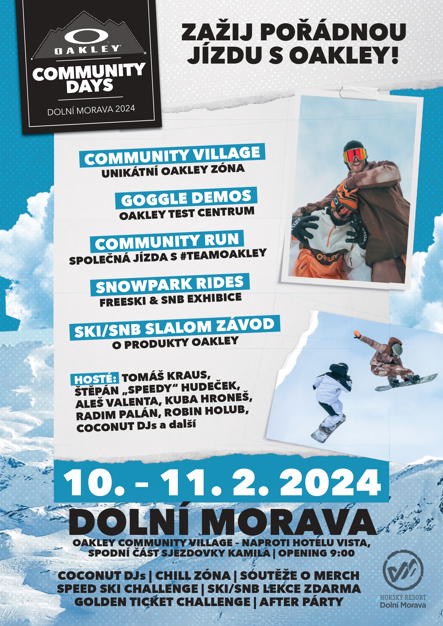 poster OAKLEY COMMUNITY DAYS - DOLNI MORAVA 10.- 11.2. 2024_page-0001
